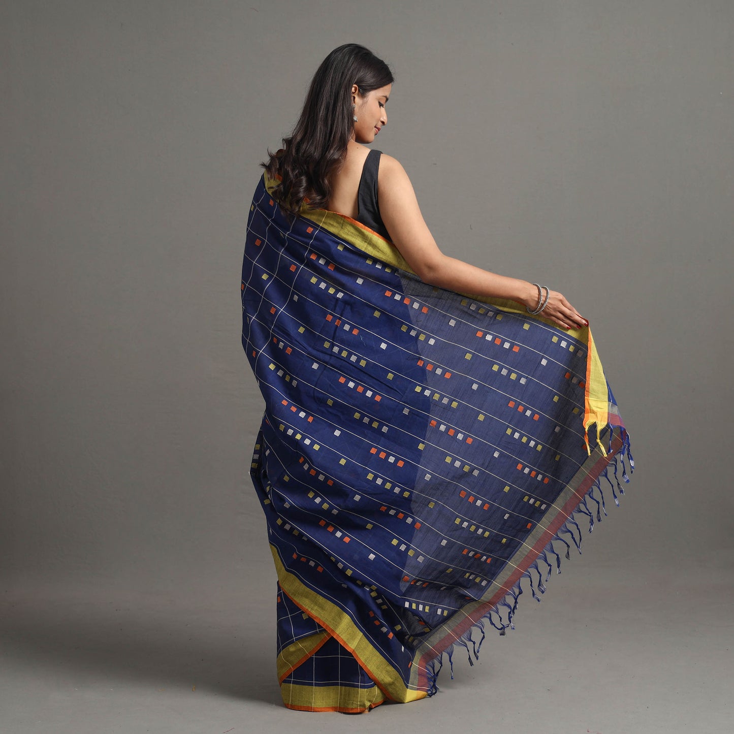 Jamdani Cotton Checks Handloom Saree 51