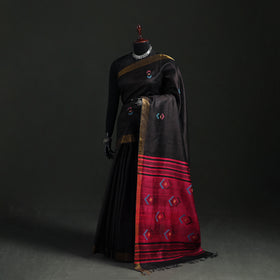 Handspun Handwoven Bhagalpuri Tussar Silk Saree 03