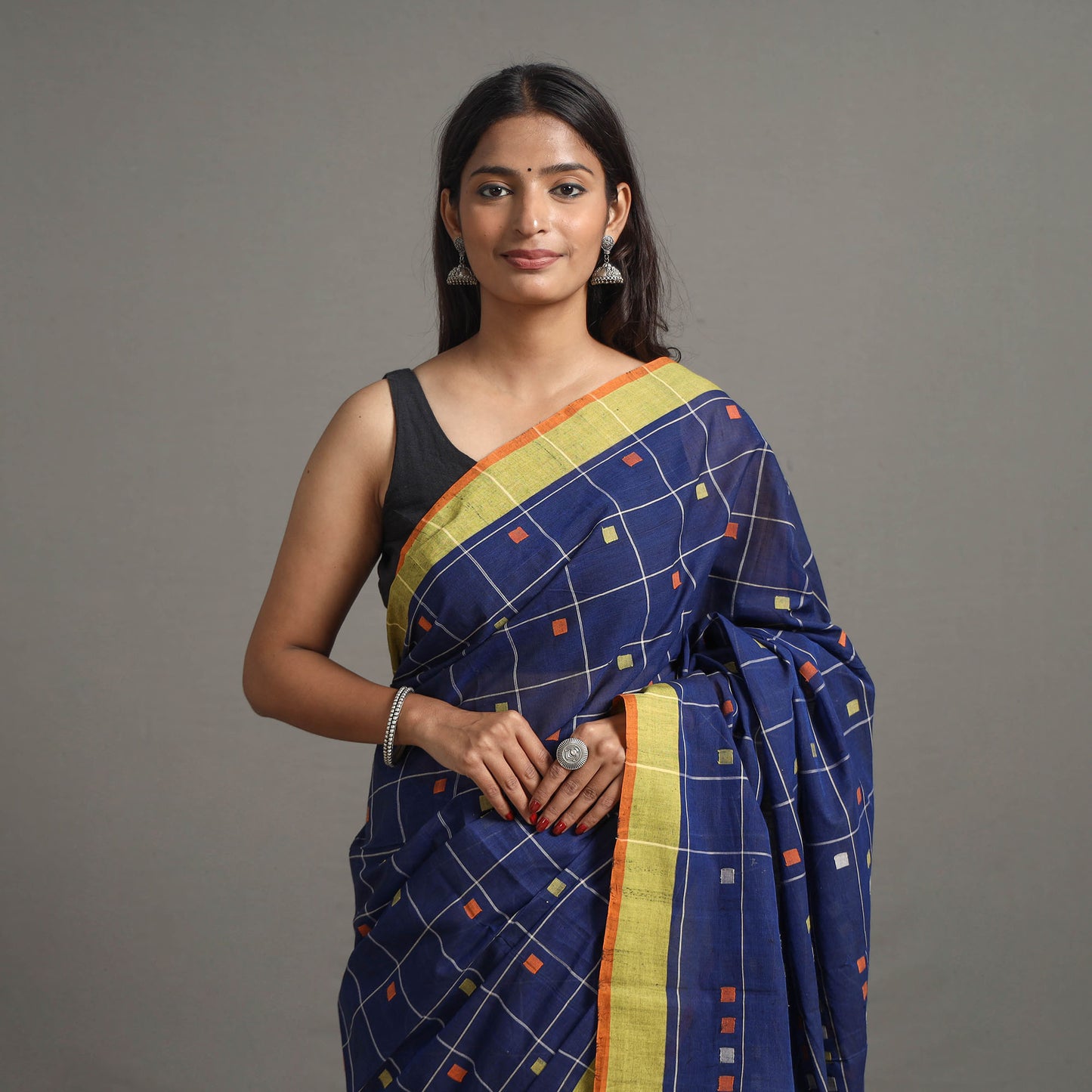 Jamdani Cotton Checks Handloom Saree 51