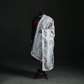 Phulkari Hand Embroidered Chanderi Silk Dupatta 34
