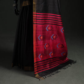 Handspun Handwoven Bhagalpuri Tussar Silk Saree 03