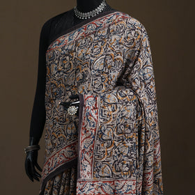 Pedana Hand Block Print Natural Dyed Cotton Kalamkari Saree 63