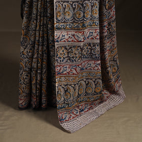 Pedana Hand Block Print Natural Dyed Cotton Kalamkari Saree 63