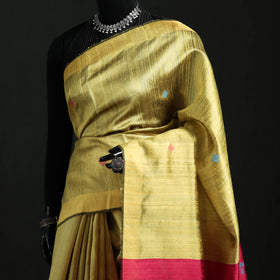 Handspun Handwoven Bhagalpuri Tussar Silk Saree 04