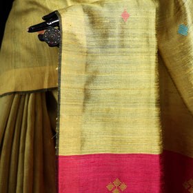 Handspun Handwoven Bhagalpuri Tussar Silk Saree 04