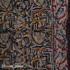 Pedana Hand Block Print Natural Dyed Cotton Kalamkari Saree 63