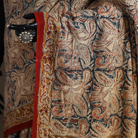 Pedana Hand Block Print Natural Dyed Cotton Kalamkari Saree 64