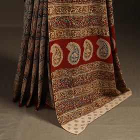 Pedana Hand Block Print Natural Dyed Cotton Kalamkari Saree 64