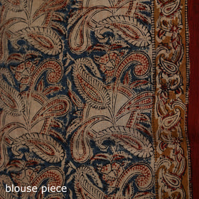 Pedana Hand Block Print Natural Dyed Cotton Kalamkari Saree 64