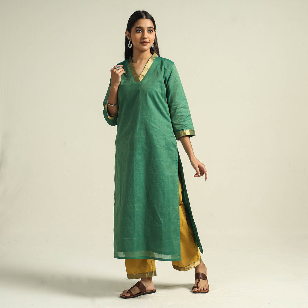 Maheshwari Cotton Kurta with Dupatta Set