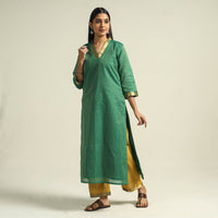 Maheshwari Cotton Kurta with Dupatta Set