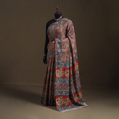 Pedana Hand Block Print Natural Dyed Cotton Kalamkari Saree 65