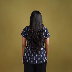 Pochampally Ikat Cotton Crop Top for Women 15