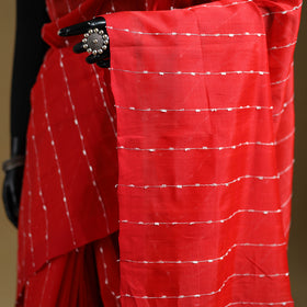 Pure Handwoven Mangalagiri Silk Cotton Pattu Saree 17