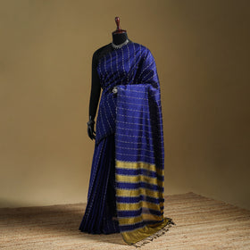 Pure Handwoven Mangalagiri Silk Cotton Pattu Saree 18