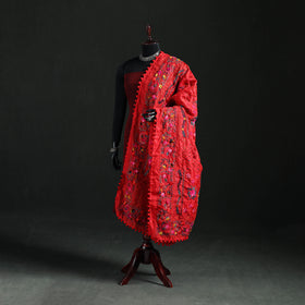 Phulkari Hand Embroidered Chanderi Silk Dupatta 39
