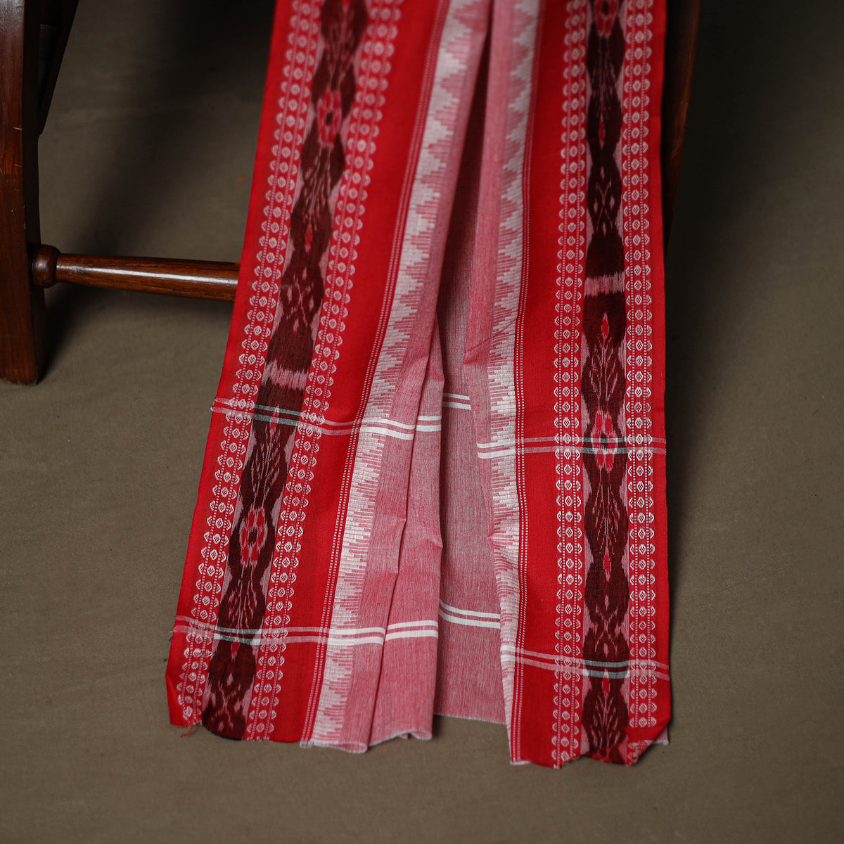 Sanganeri Block Print Cotton Unstitched Dress Material: Kurta, Bottom & Dupatta with Jewellery 27