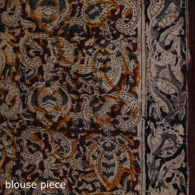 Pedana Hand Block Print Natural Dyed Cotton Kalamkari Saree 66
