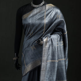 Handspun Handwoven Bhagalpuri Tussar Silk Saree 07