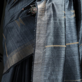 Handspun Handwoven Bhagalpuri Tussar Silk Saree 07