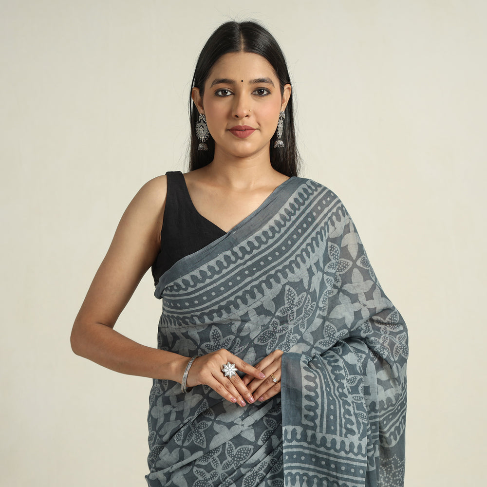 Batik Print Saree