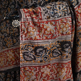 Pedana Hand Block Print Natural Dyed Cotton Kalamkari Saree 67