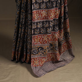 Pedana Hand Block Print Natural Dyed Cotton Kalamkari Saree 67