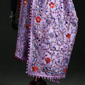 Phulkari Hand Embroidered Chanderi Silk Dupatta 40