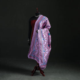 Phulkari Hand Embroidered Chanderi Silk Dupatta 41