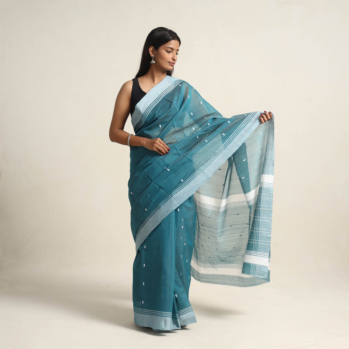 Traditional Handloom Chanderi Silk Cotton Saree 01