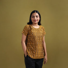 Pochampally Ikat Mercerised Cotton Crop Top for Women 11