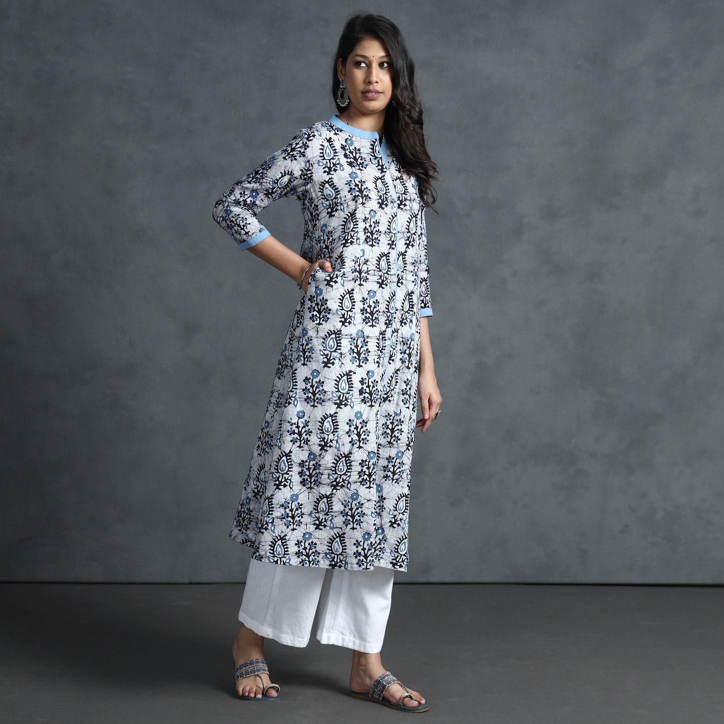 batik printed kurta