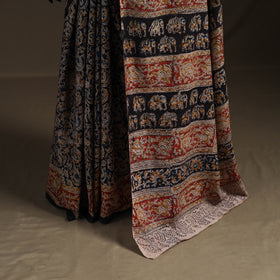 Pedana Hand Block Print Natural Dyed Cotton Kalamkari Saree 68