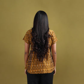 Pochampally Ikat Mercerised Cotton Crop Top for Women 11
