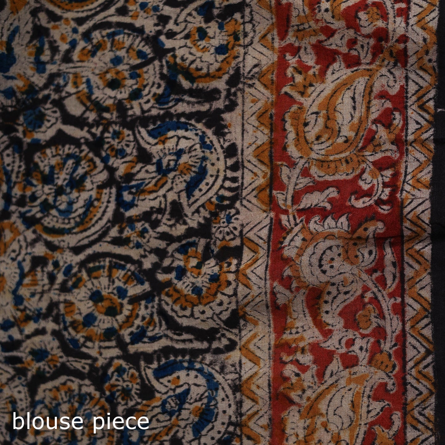 Pedana Hand Block Print Natural Dyed Cotton Kalamkari Saree 68