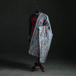 Phulkari Hand Embroidered Chanderi Silk Dupatta 42