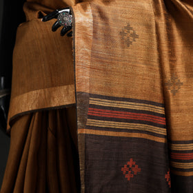 Handspun Handwoven Bhagalpuri Tussar Silk Saree 09