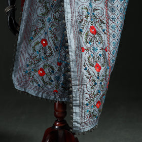 Phulkari Hand Embroidered Chanderi Silk Dupatta 42