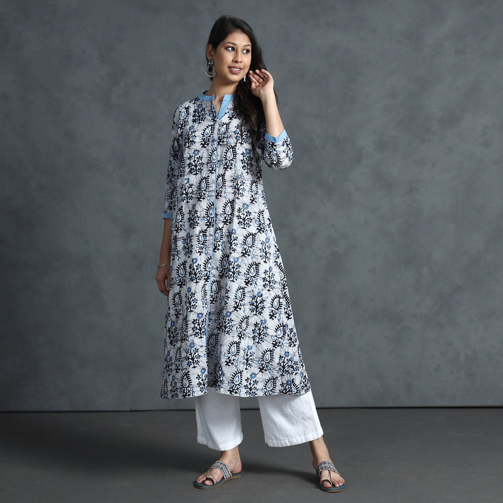 batik printed kurta