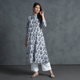 Buy Hand Batik Printed Cotton Kurta for Women
