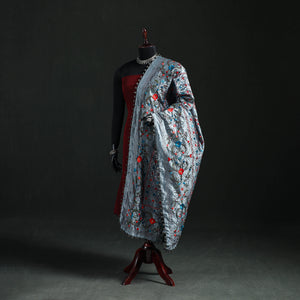 Phulkari Hand Embroidered Chanderi Silk Dupatta 43