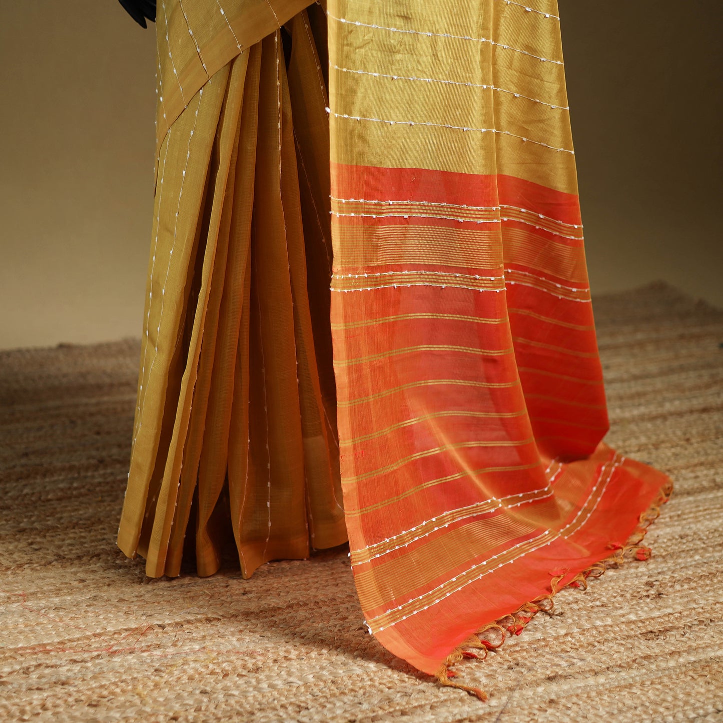 Pure Handwoven Mangalagiri Silk Cotton Pattu Saree 21