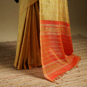 Pure Handwoven Mangalagiri Silk Cotton Pattu Saree 21