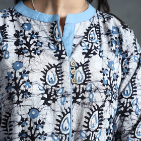 Buy Hand Batik Printed Cotton Kurta for Women