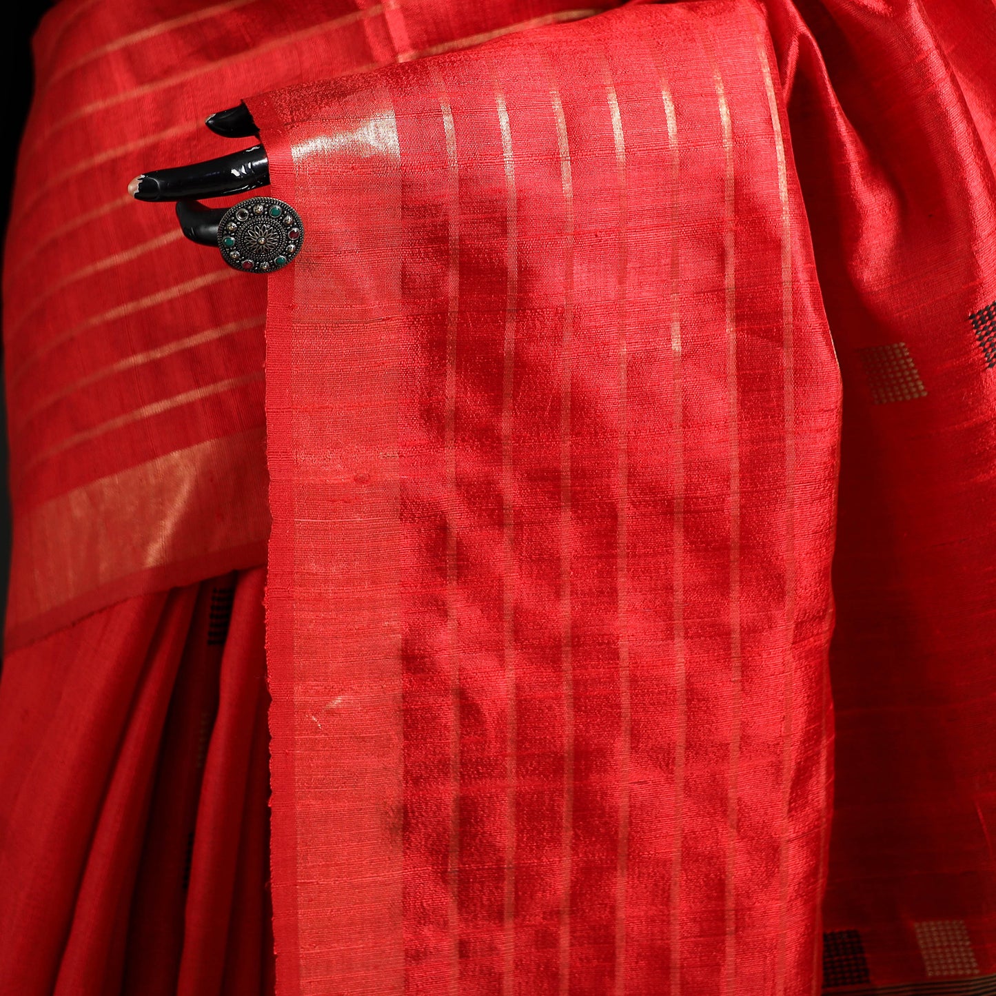 Handspun Handwoven Bhagalpuri Tussar Silk Saree 10