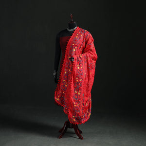 Phulkari Hand Embroidered Chanderi Silk Dupatta 44