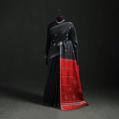 Handspun Handwoven Bhagalpuri Desi Tussar Silk Saree 12