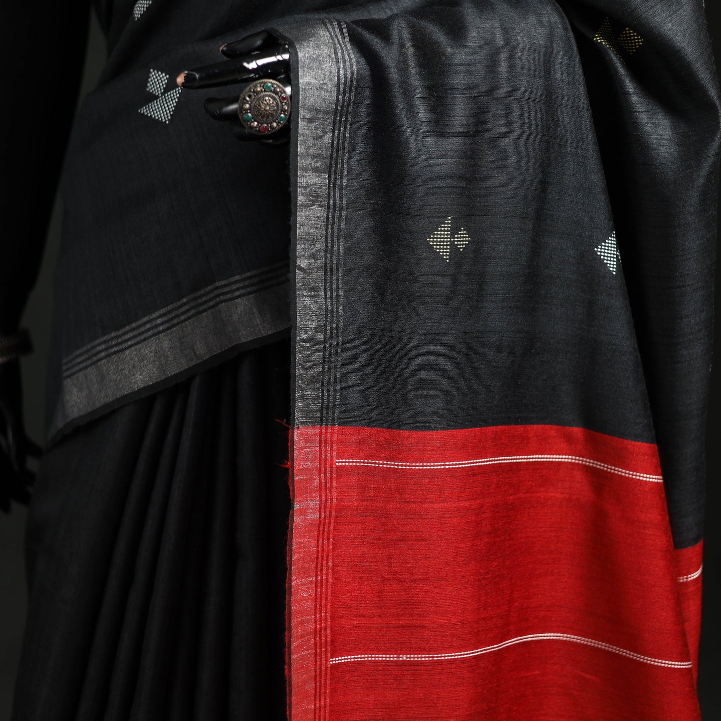 Handspun Handwoven Bhagalpuri Desi Tussar Silk Saree 12