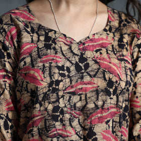 Buy Hand Batik Printed Cotton Kurta for Women