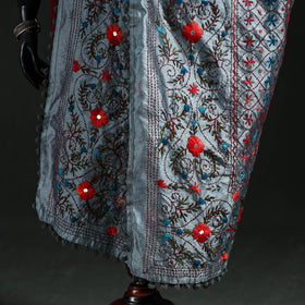 Phulkari Hand Embroidered Chanderi Silk Dupatta 45